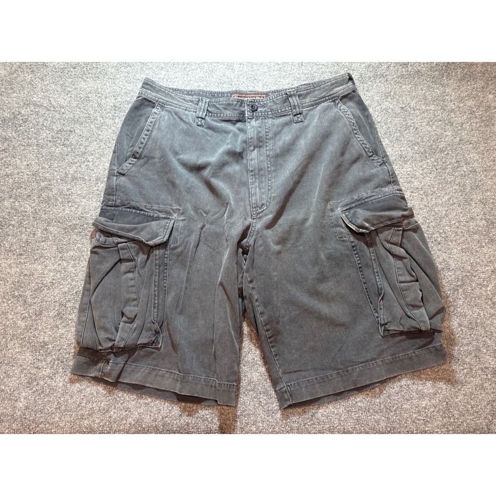 Vintage Abercrombie & Fitch Cargo Shorts Mens 34 Gray Y2K Baggy Multi Pocket
